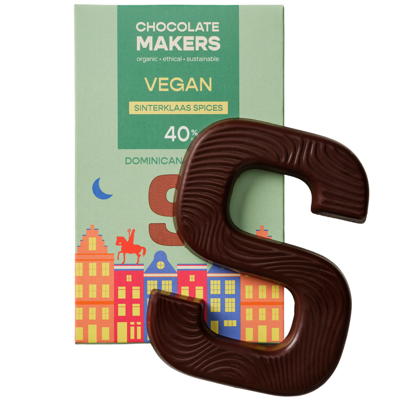 Sintletter 40% cacao | Vegan Chocolade met Sinterklaaskruiden