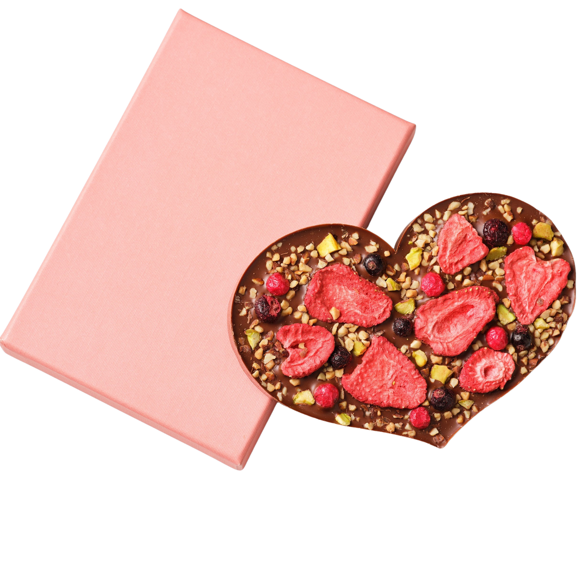 Chocolate Heart | Milk + Strawberries
