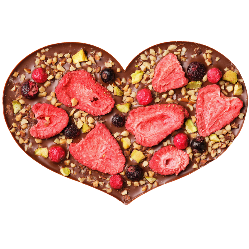 Chocolate Heart | Milk + Strawberries