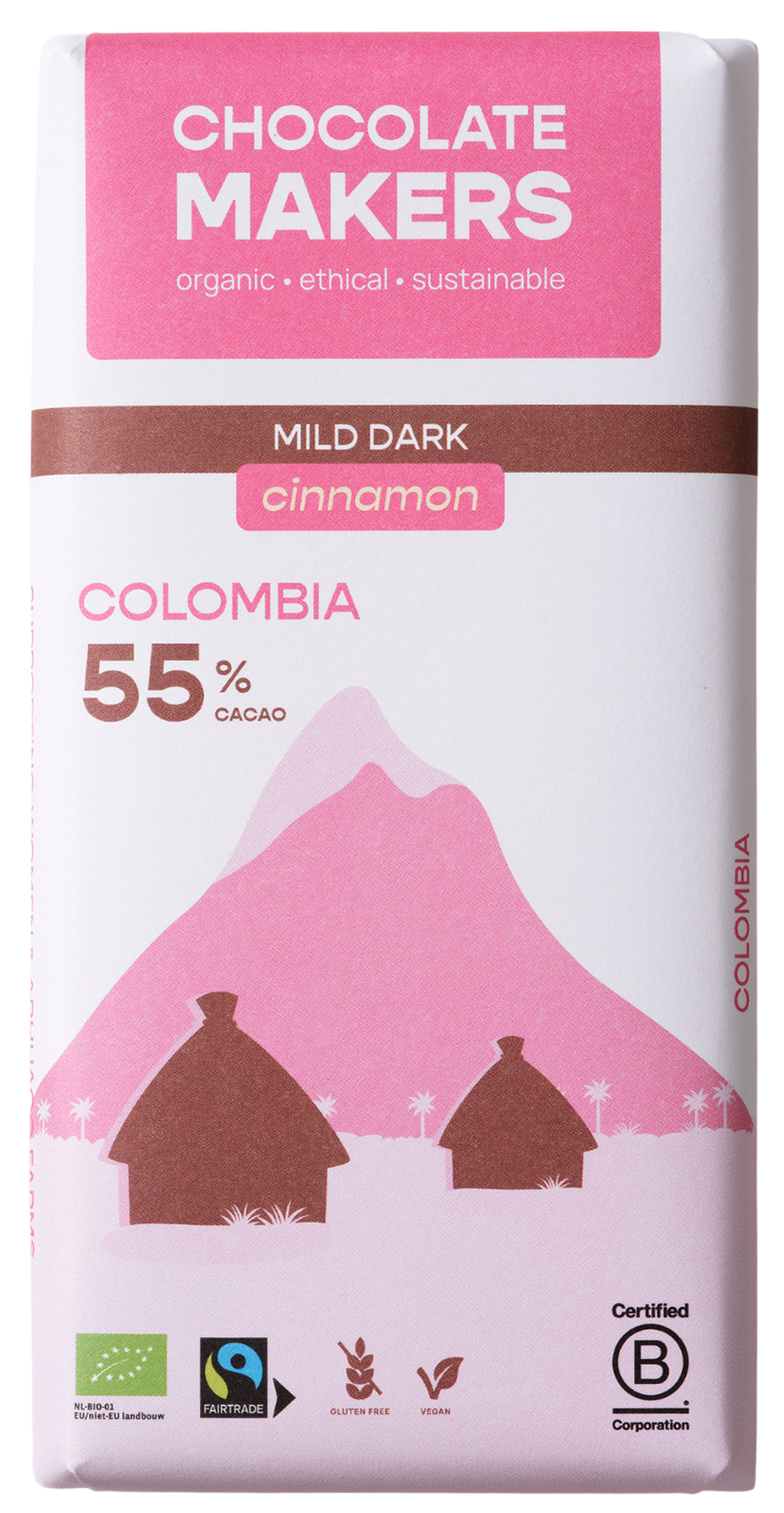 Colombia 55% cacao | Pure chocolade met kaneel