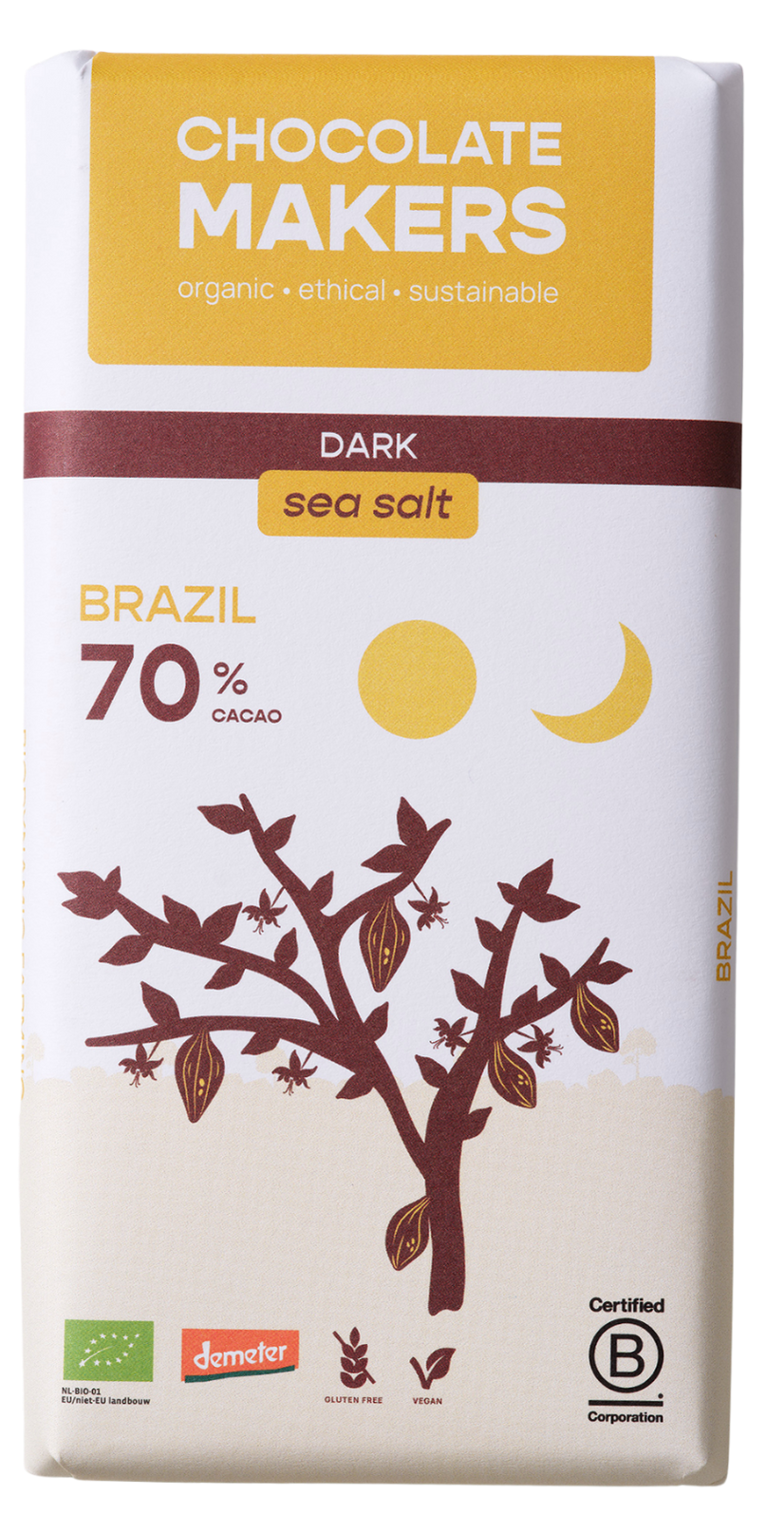 Brazilië 70% cacao | Pure chocolade met zeezout