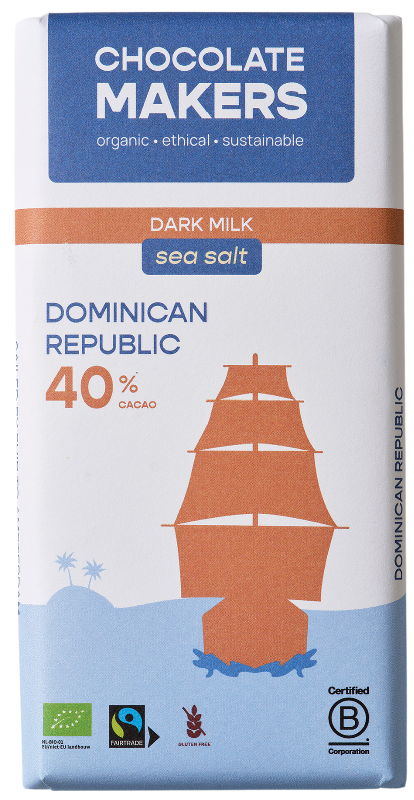 Dominicaanse Republiek 40% cacao | Melkchocolade met zeezout